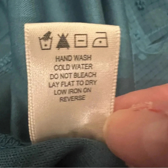 NWT Allison & Kelly Waist Tie Ruffle Hem Romper Size XL Teal Spaghetti Straps - Picture 10 of 12